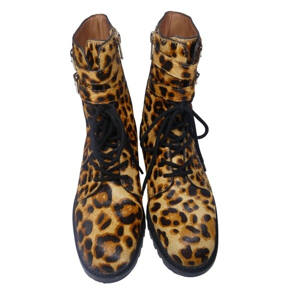 Antonio Melani BERTILLI Leopard Print Calf Boots Size 8M - Picture 2 of 10